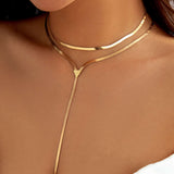 Metalliketju-Choker-kaulakoru