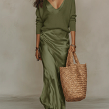 Elena | Satiini Midi Mekko