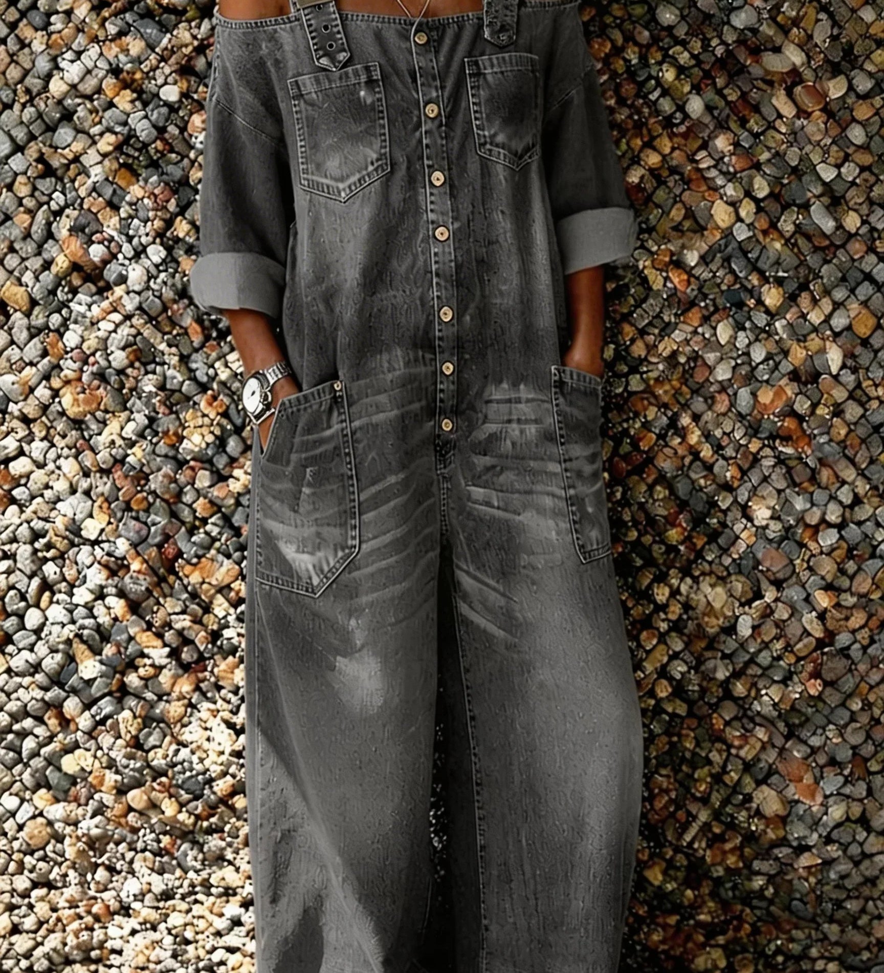 Bo | Denim Ylihaalari Olkaremmeillä